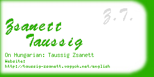 zsanett taussig business card